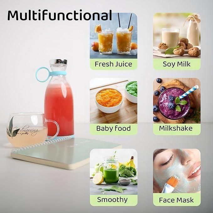 Compact Juice Blender – Lightweight & Cordless for Travel Use